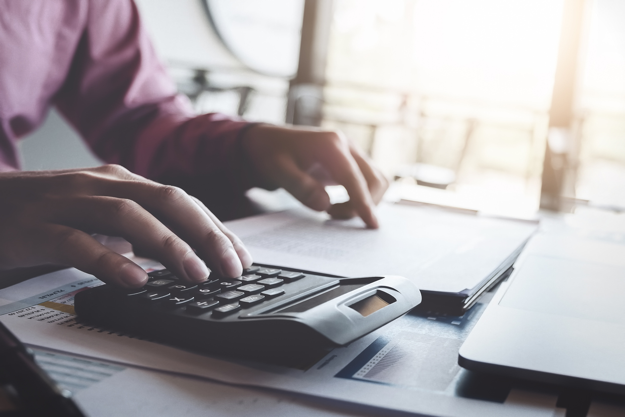 Bookkeeper working with accounts