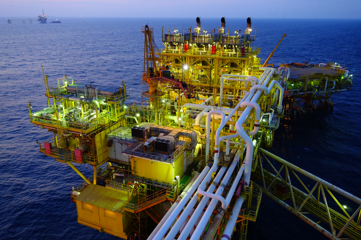 Offshore oil platform in the Gulf of Mexico