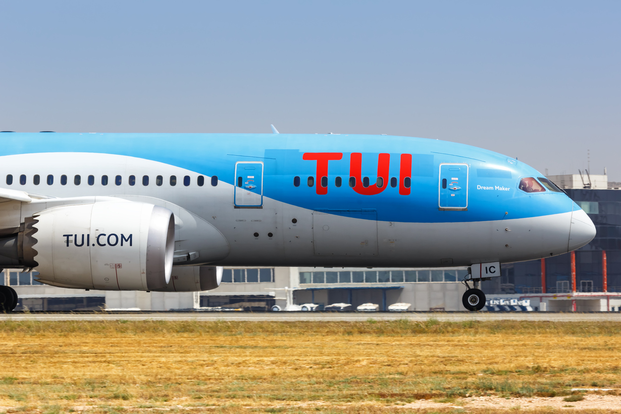 TUI Boeing 787-8 Dreamliner aeroplane at Alicante airport