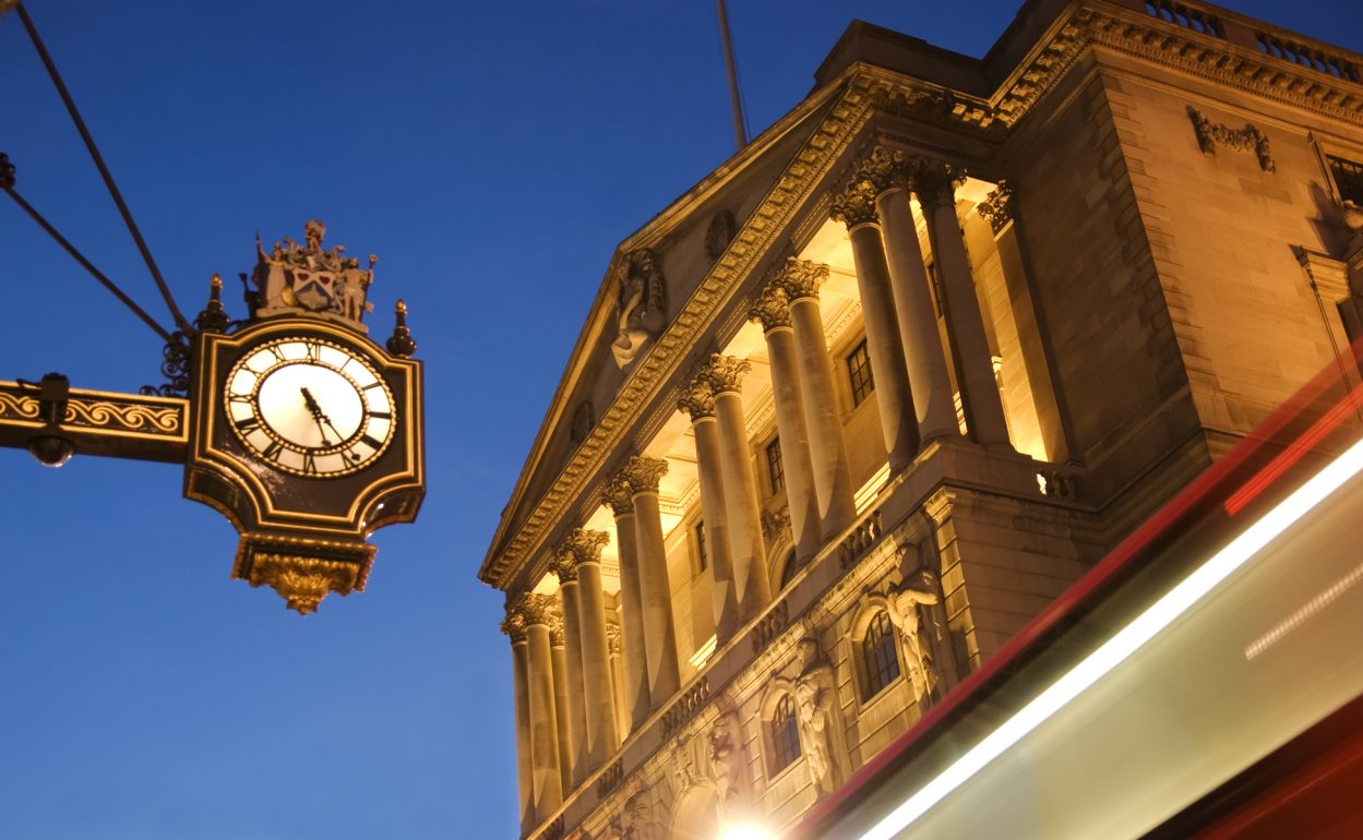 Bank of England in the evening