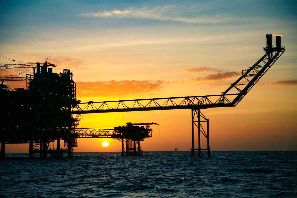 Offshore oil rig in the Gulf of Mexico