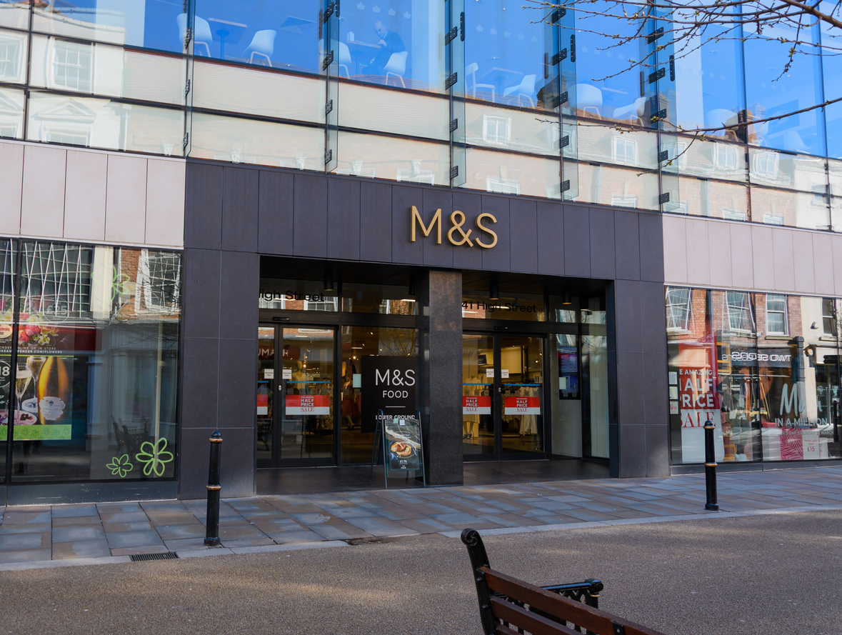 M&S high street store in Worcester, England