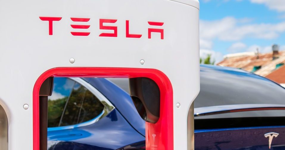 Tesla Model X at supercharger