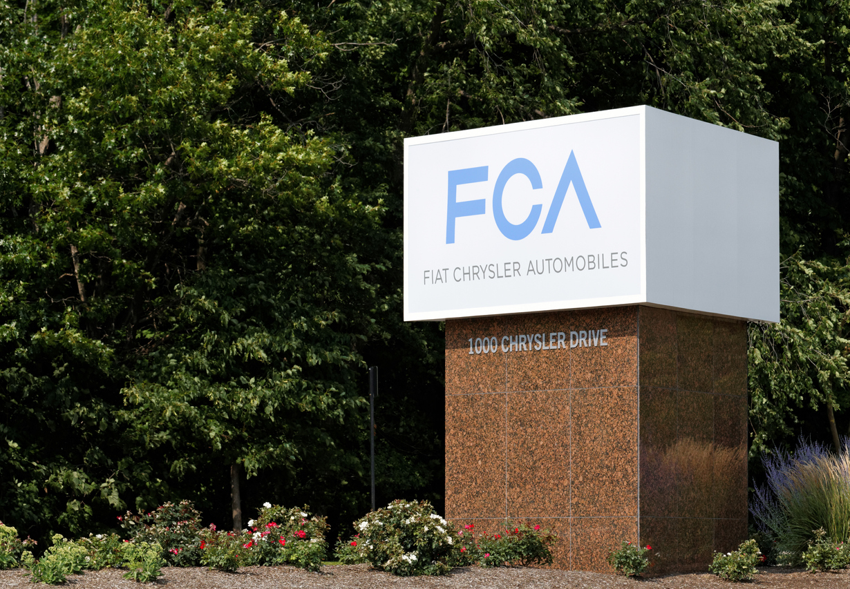 Chrysler World Headquarters entrance sign