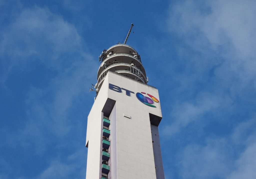 BT Tower in Birmingham, UK