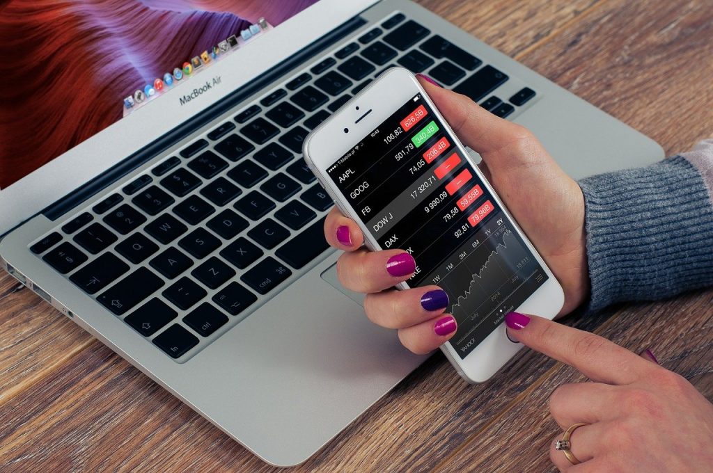 Investor trading via mobile phone