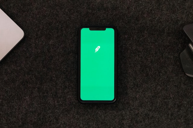 Robinhood trading app on smartphone