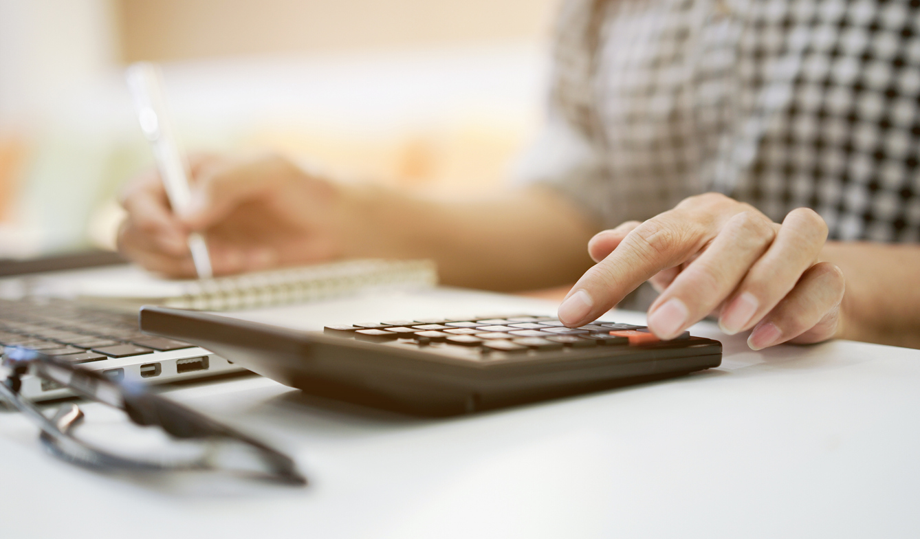 Person exploring financing options
