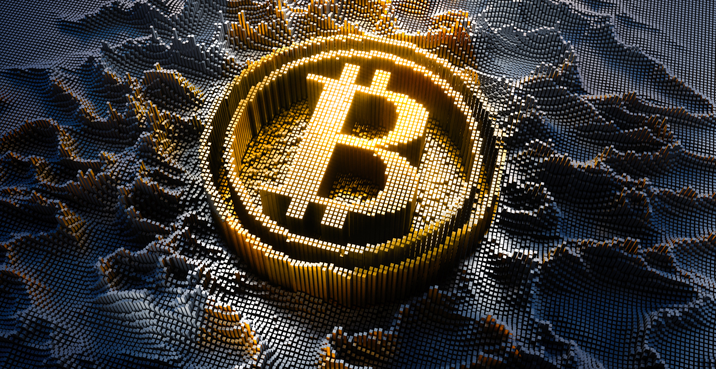 Digital bitcoin symbol