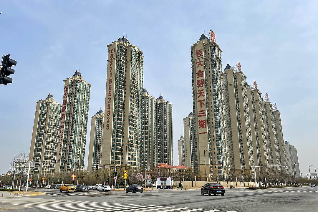 Residential buildings developed by Evergrande in Pingyuan New Area, Yuanyang