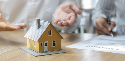 Small house on table