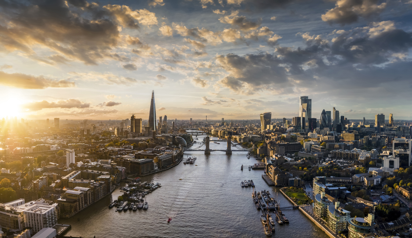 Skyline of London, UK.