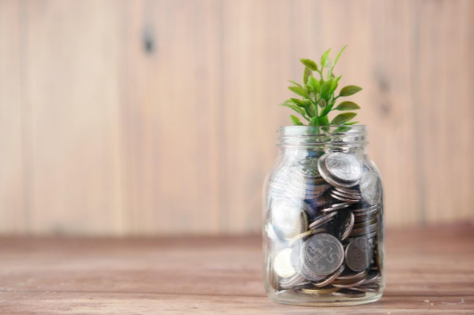 Jar full of coins