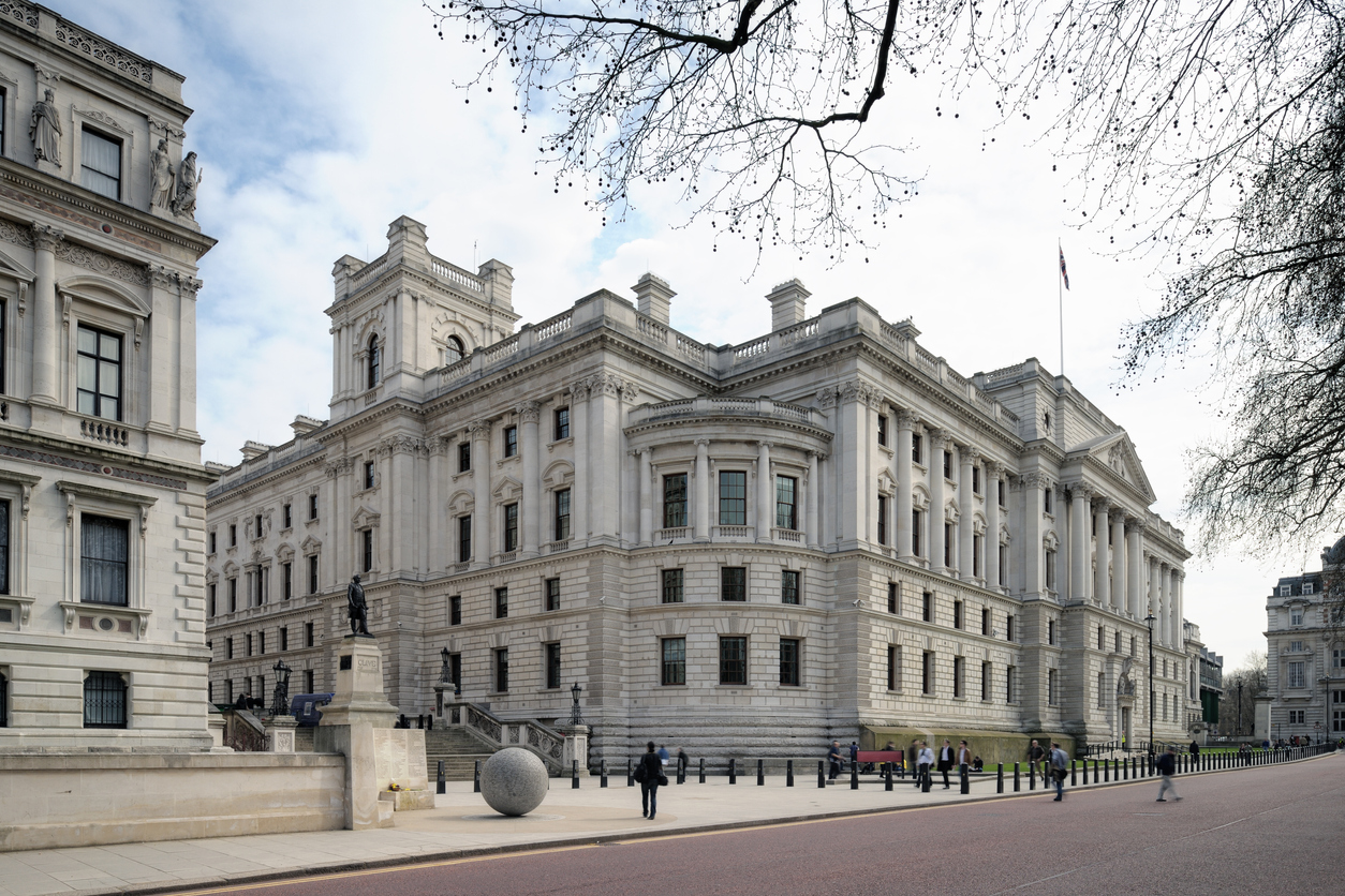 Treasury Building, Westminster, UK.