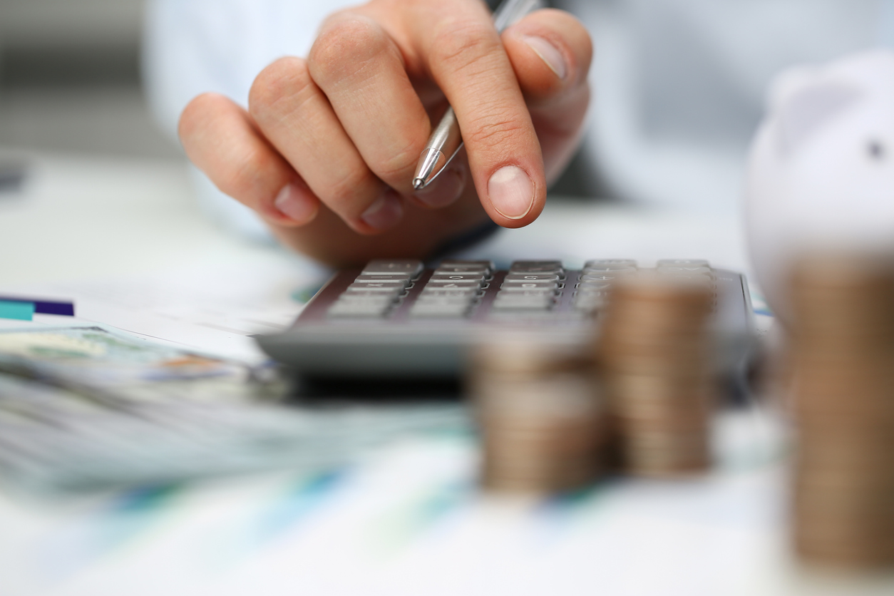 Man managing his loans