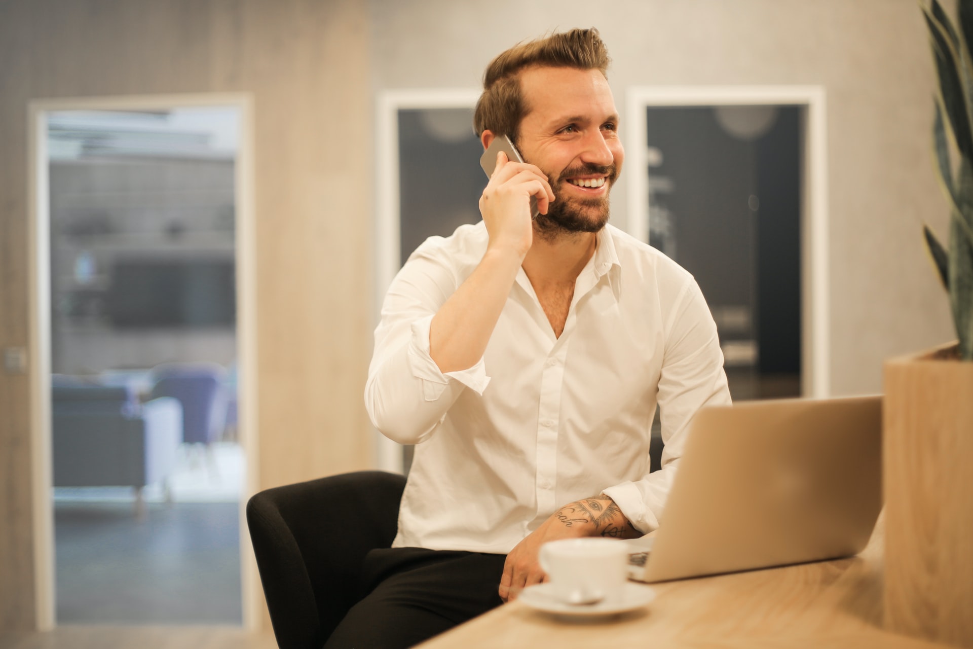 Man working to improve credit score