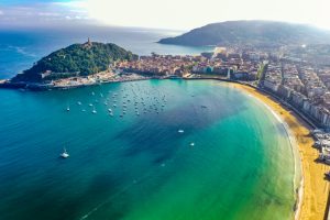 aerial view of san sebastian basque country spain europe