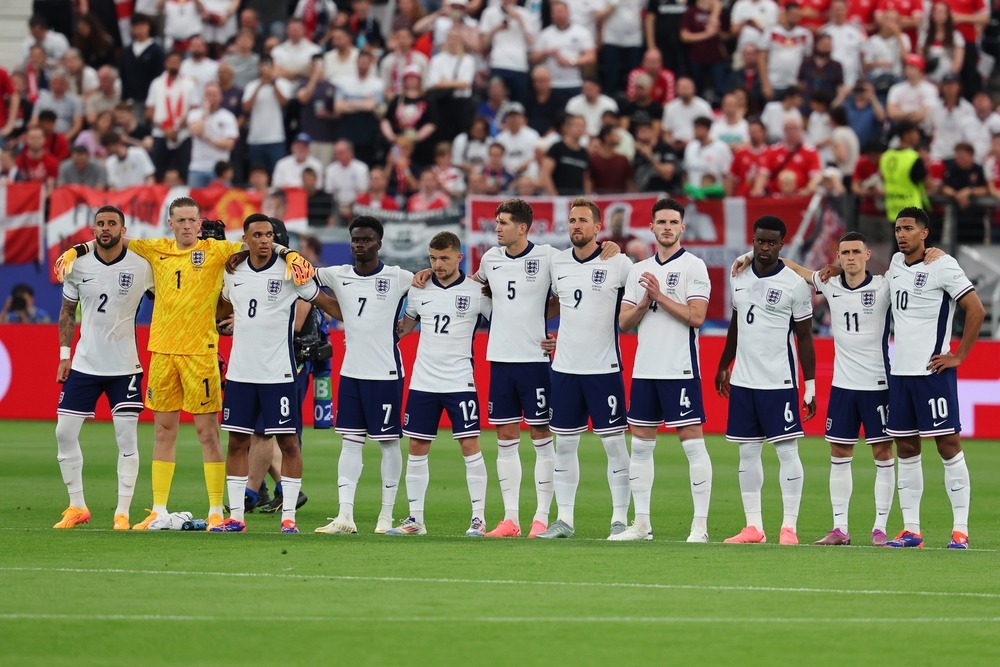 frankfurt,,germany, ,june,20,,2024:,england,line,up,pictured