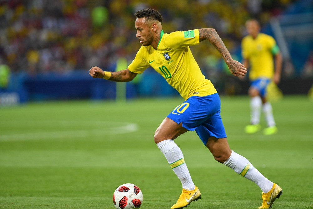 kazan,,russia,6,july,2018:,neymar,of,brazil,during,the