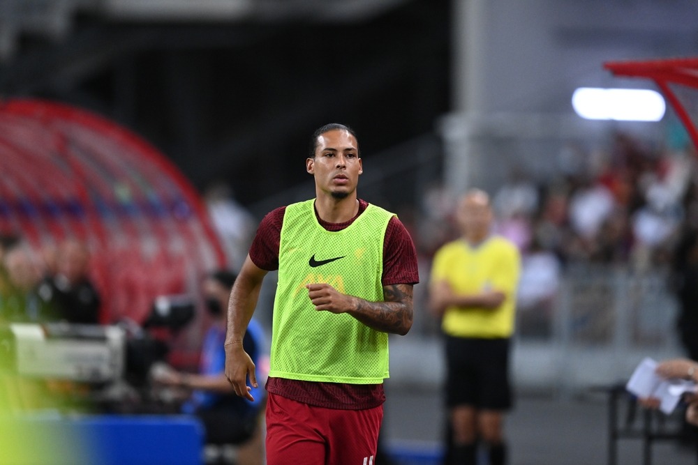 kallang singapore 15jul2022 virgil,van,dijk,#4,player,of,liverpool,in,action,during