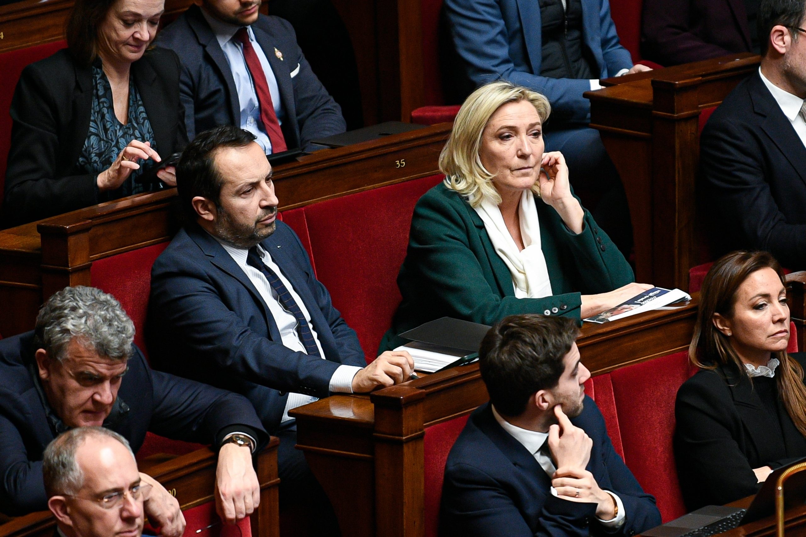 sebastien,chenu,,marine,le,pen,,deputies,of,rassemblement,national,(rn)