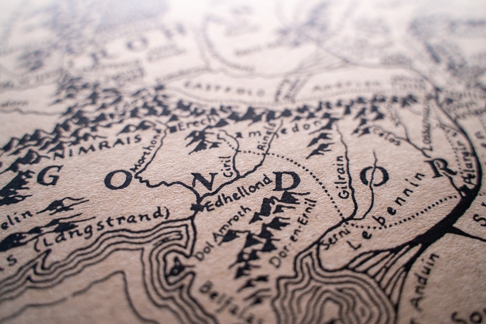 region,of,gondor,on,the,map,of,middle earth.