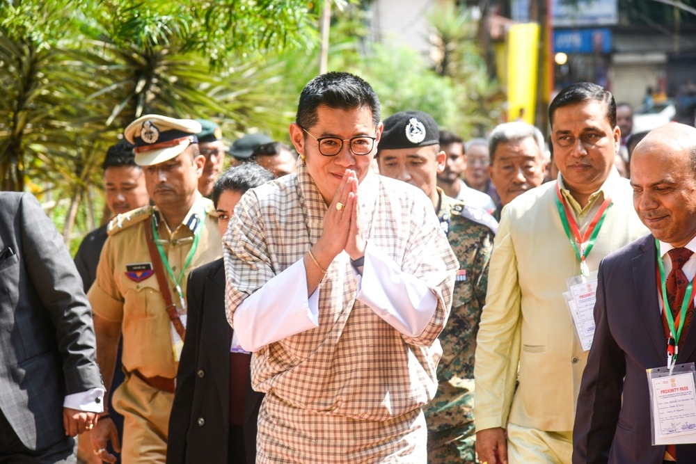 guwahati.india 03,november,2023:king,of,bhutan,jigme,khesar,namgyel,wangchuck,arrive