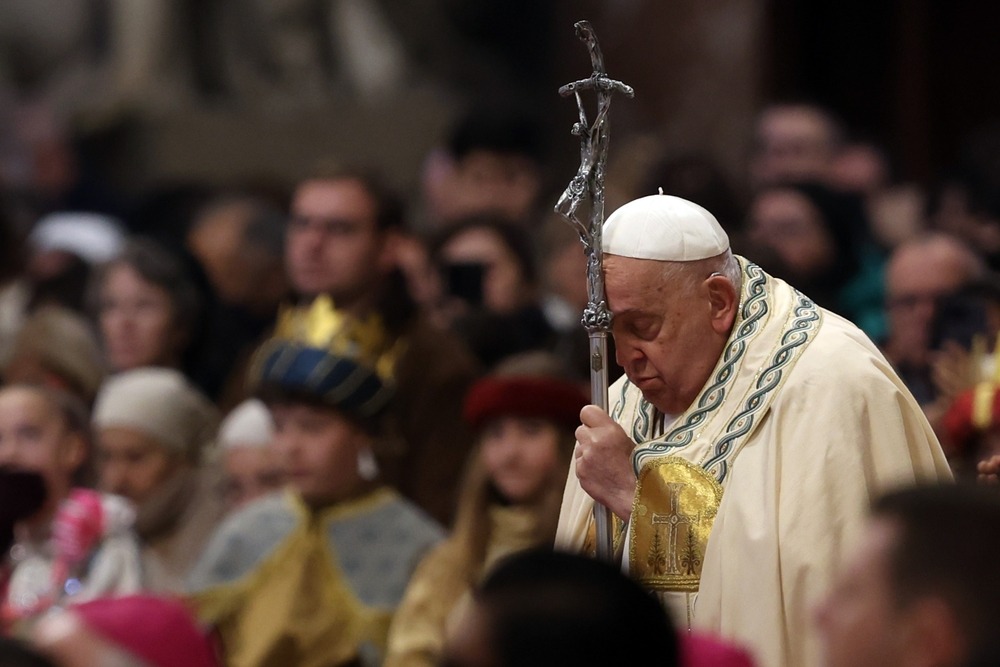 vatican,city,,italy,01.01.2025,:,pope,francis,celebrates,holy,mass