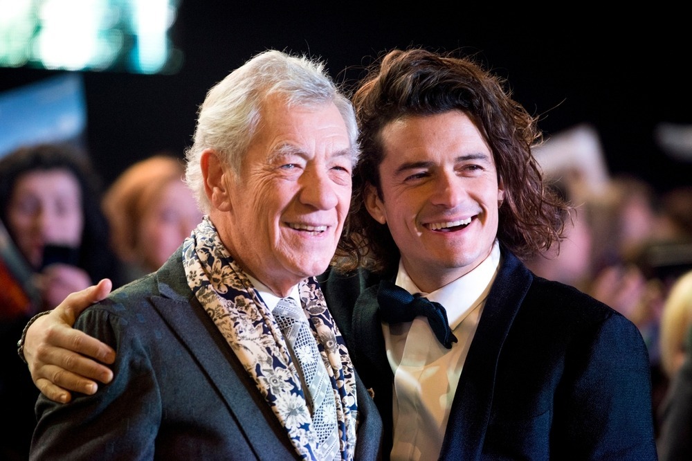 london,,england,,11.30.2014,sir,ian,mckellen,and,orlando,bloom,attends
