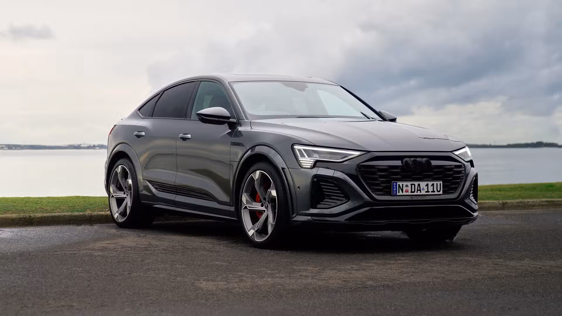 Margot Robbie’s Audi SQ8 e-tron SUV, showcasing her preference for practical yet luxurious electric vehicles.