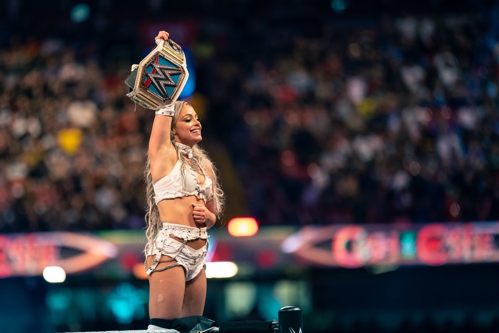 cardiff,,wales, ,september,3rd,2022:,wwe,smackdown,women's,champion