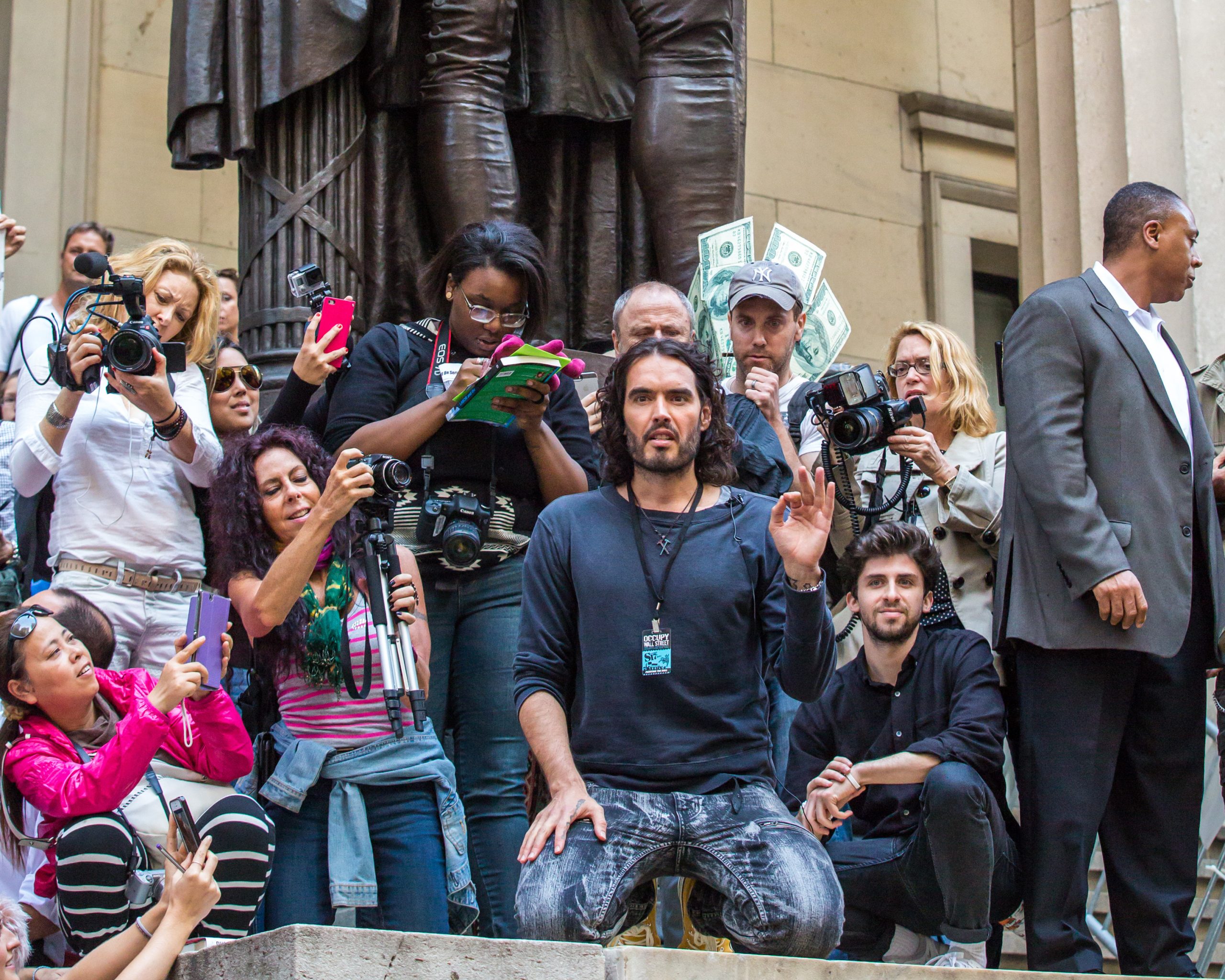 new,york, ,october,14:,russell,brand,sighting,at,occupy