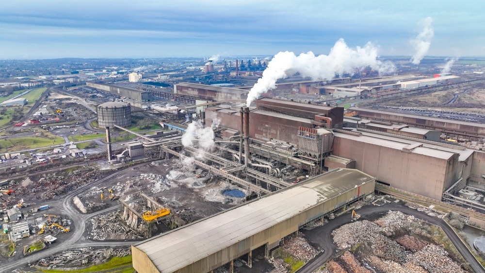 scunthorpe,,uk,,22,january,,2023,,general,view,drone,shots,of