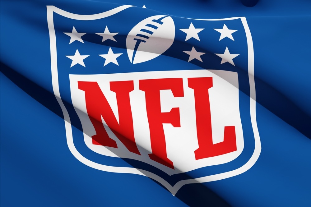 the,flag,with,the,nfl,logo.,nfl,is,a,professional