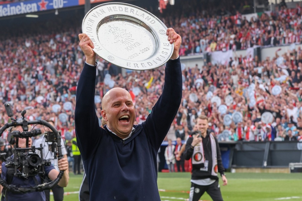 rotterdam,,netherlands, ,may,14,2023:,arne,slot,during,the