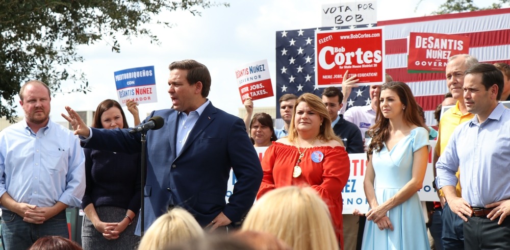 orlando,,fl,usa, ,november,,2018:,ron,desantis,address,a