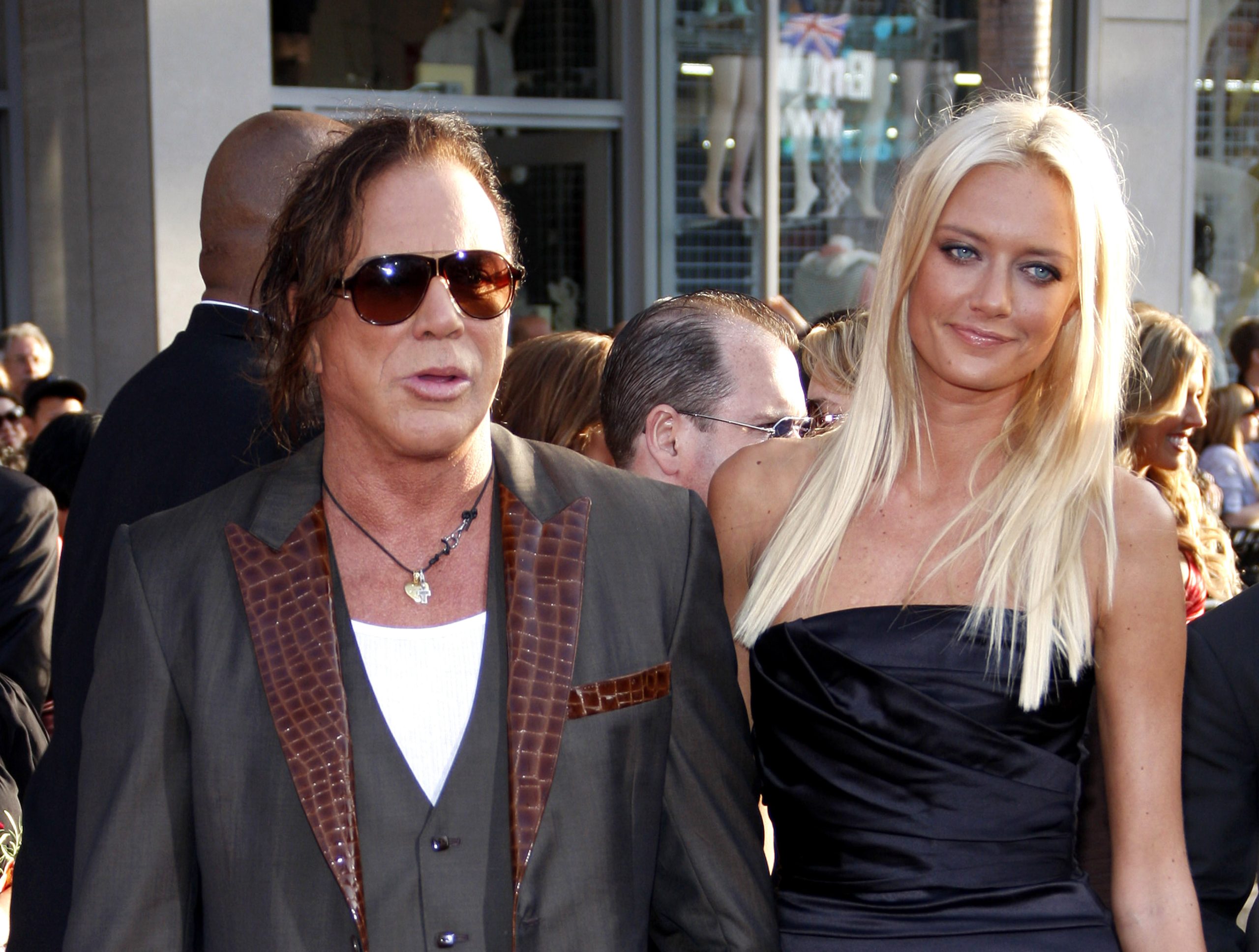 hollywood,,california, ,april,26,,2010.,mickey,rourke,and,anastassija