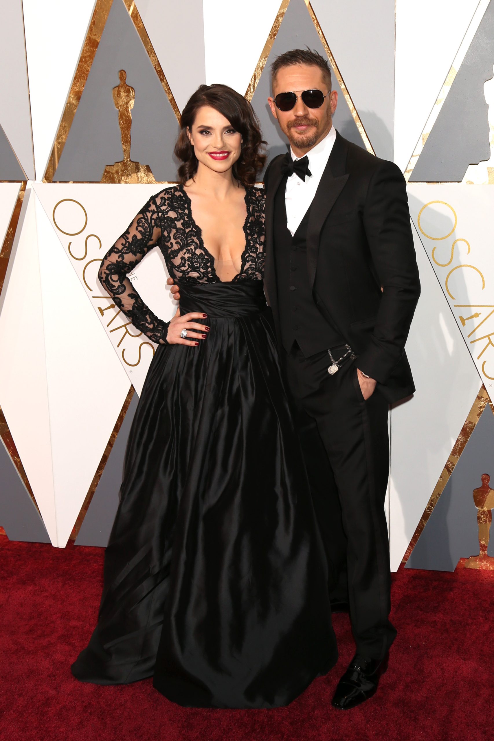 los,angeles, ,feb,28:,charlotte,riley,,tom,hardy,at