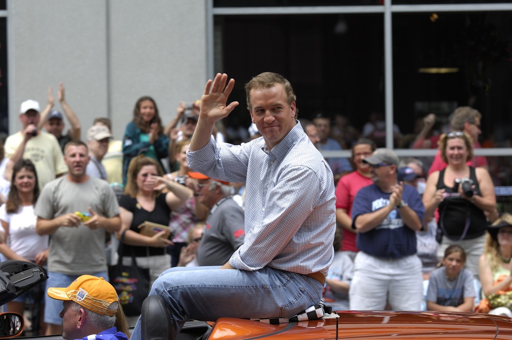indianapolis,500,parade,,2007:,peyton,manning,editorial,only