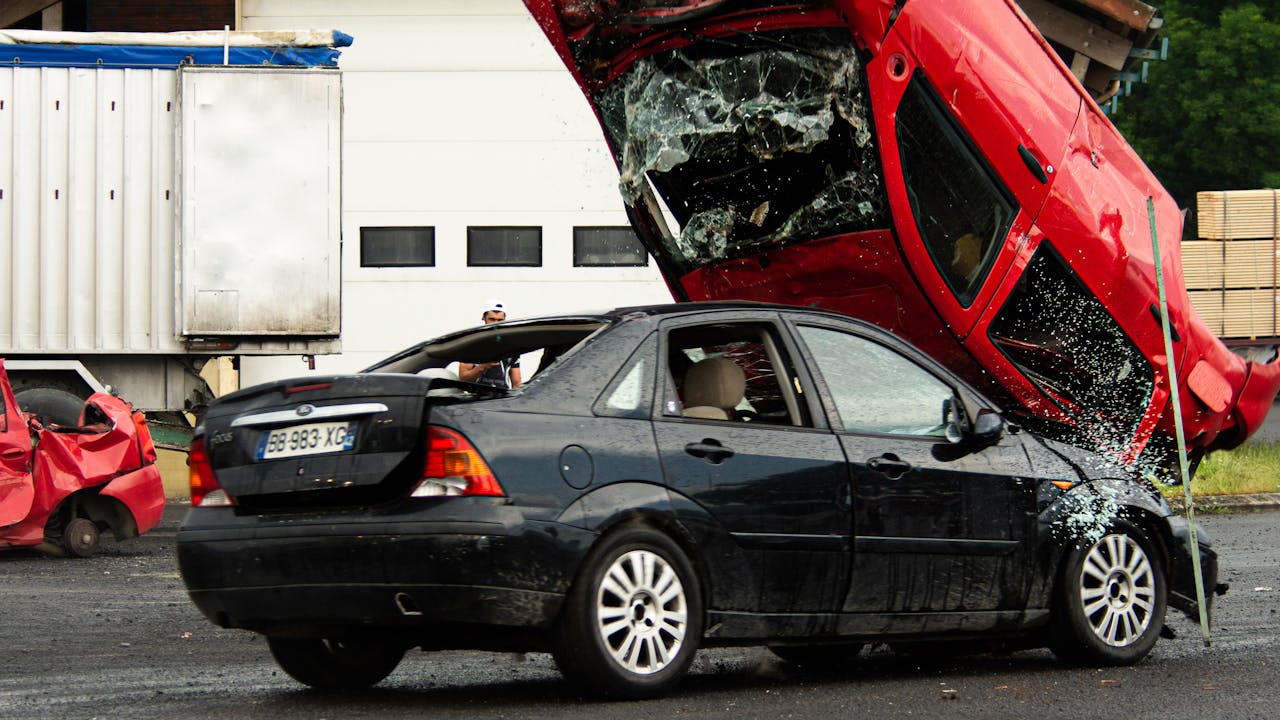 Dramatic Car Stunt Collision During Live Performance
