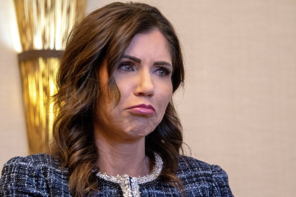 South, Dakota, Governor, Kristi, Noem, becomes interviewed, for local, television