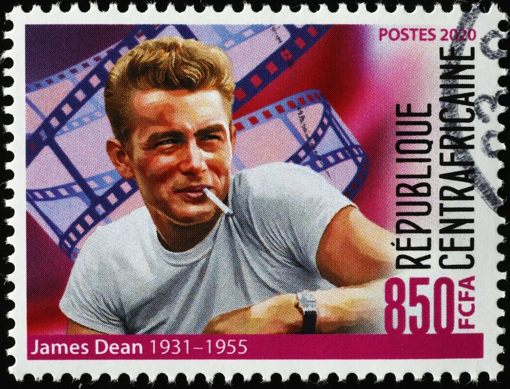 milan,,italy, ,september,22,,2022:,james,dean,portrait,on