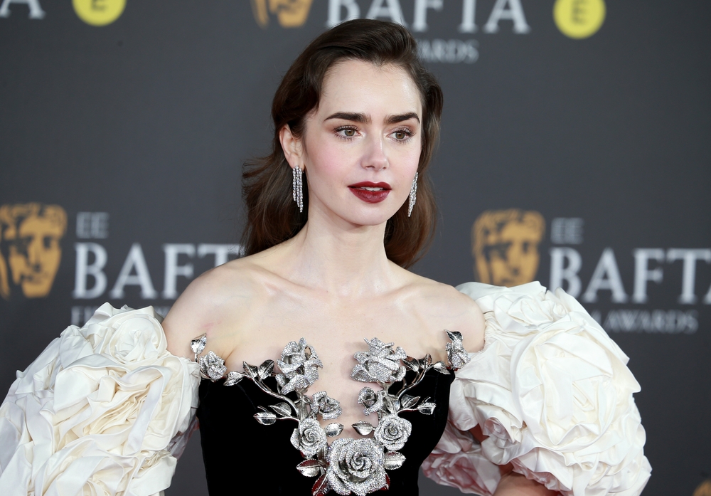 london,,united,kingdom, ,february,18,,2024:,lily,collins,attends