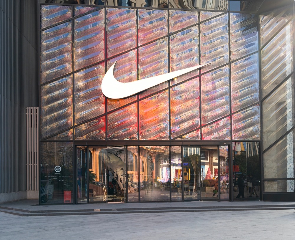 shanghai,,china.,january,7,,2025.,external,view,of,the,nike