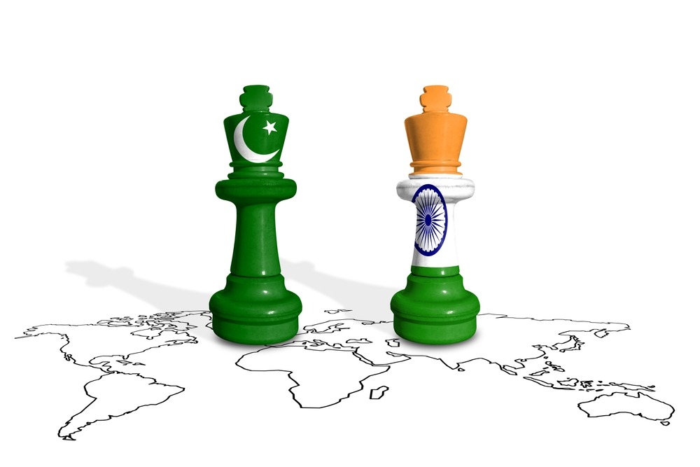 chess,made,from,pakistan,and,india,flags,on,a,world