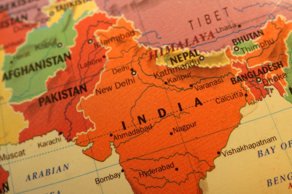 colorful,india,map,on,the,globe,close,up,shot