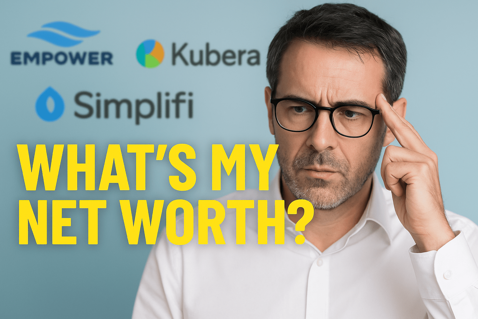man trying to work out his net worth - scratching his head