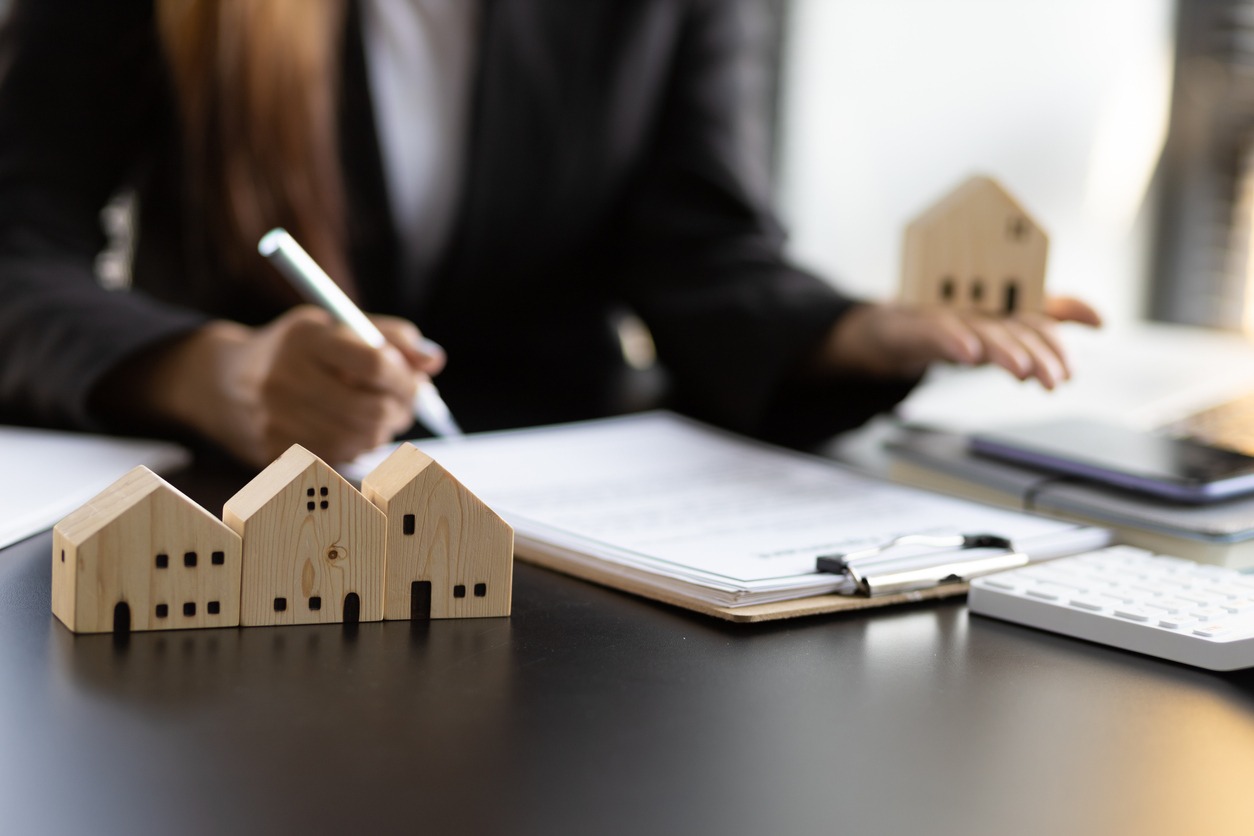 real estate contract signing concept. businesswoman signing a contract to legally for the purchase, mortgage and rental of real estate.