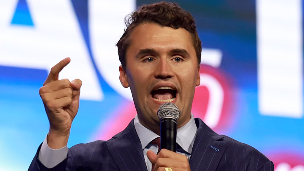 Charlie Kirk Shouting At A Crowd Member