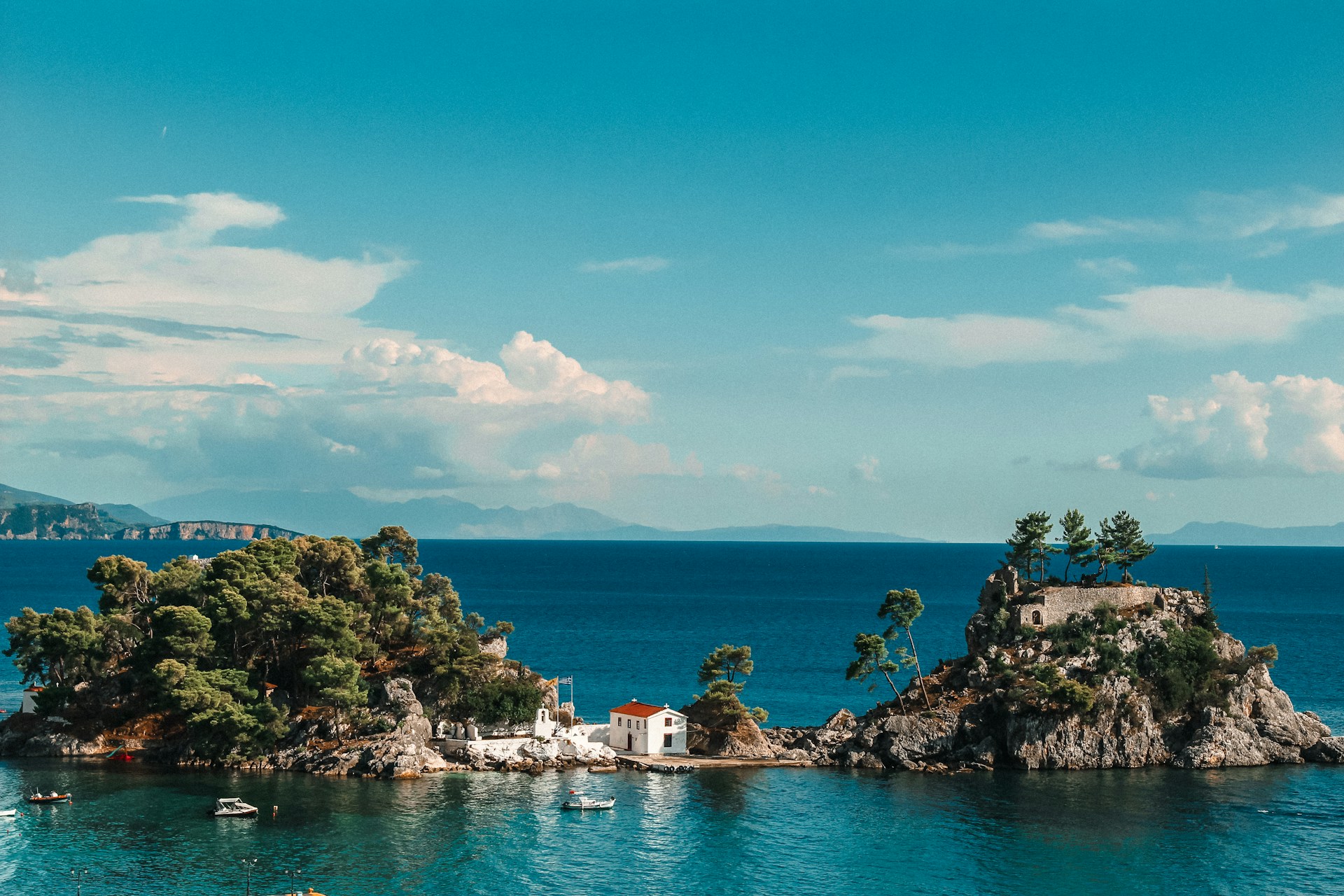 a small island in the middle of a body of water
